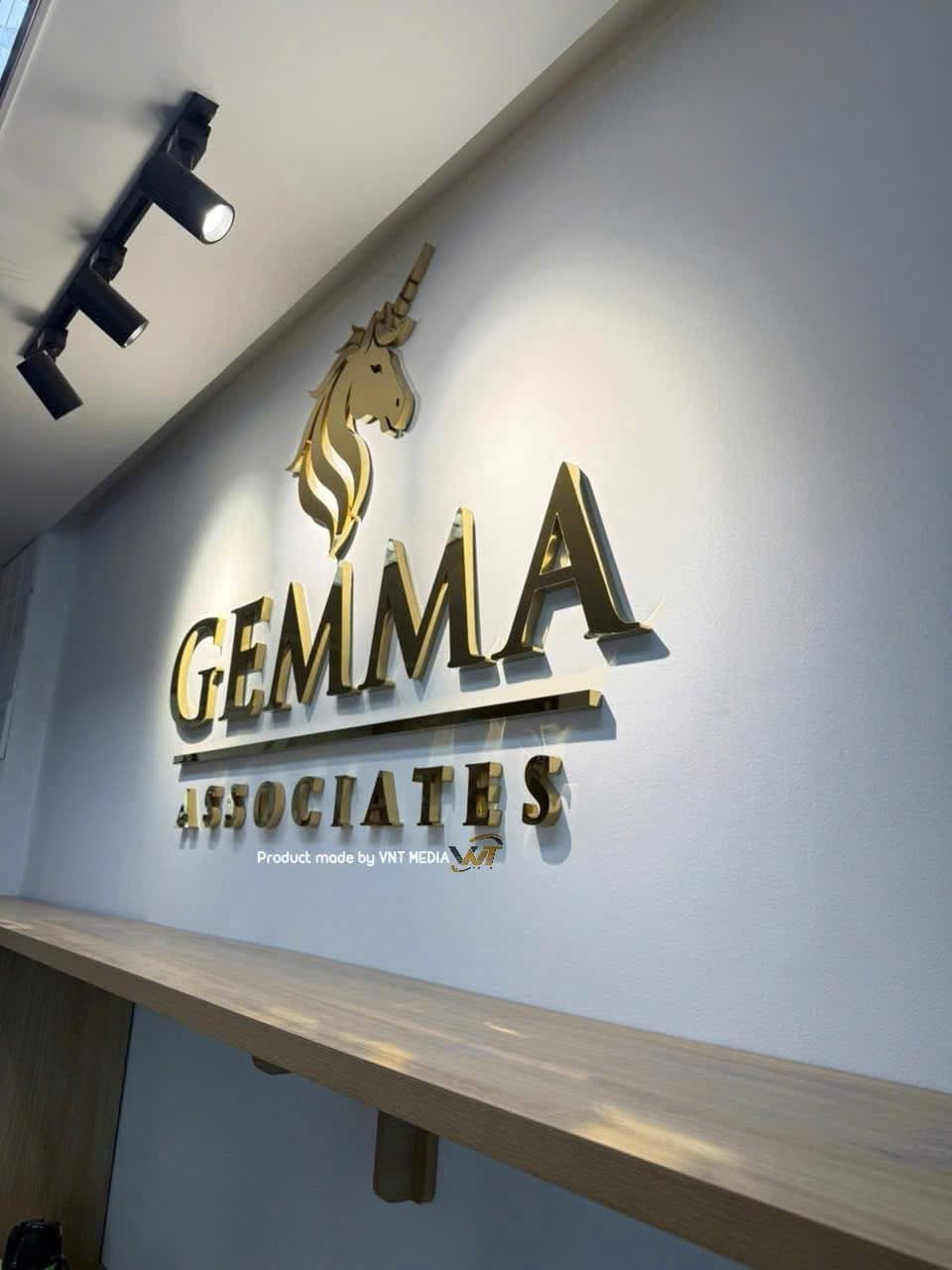 Chữ Nổi Inox Vàng Gemma Associates - VNT Media